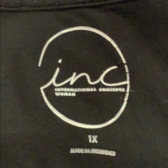 INC Black Diamond Button Dressy Blouse - Picture 6 of 7